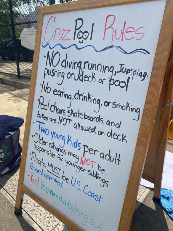 Crux Pool Rools A-frame Sign