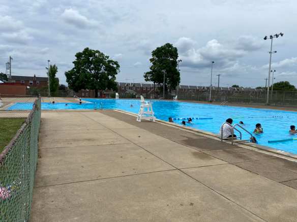 One side of the T shaped Max Myers pool