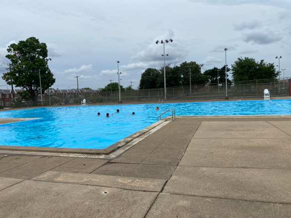 One side of the T shaped Max Myers pool