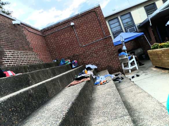Cement seating steps at Northern Liberties Recreation Center