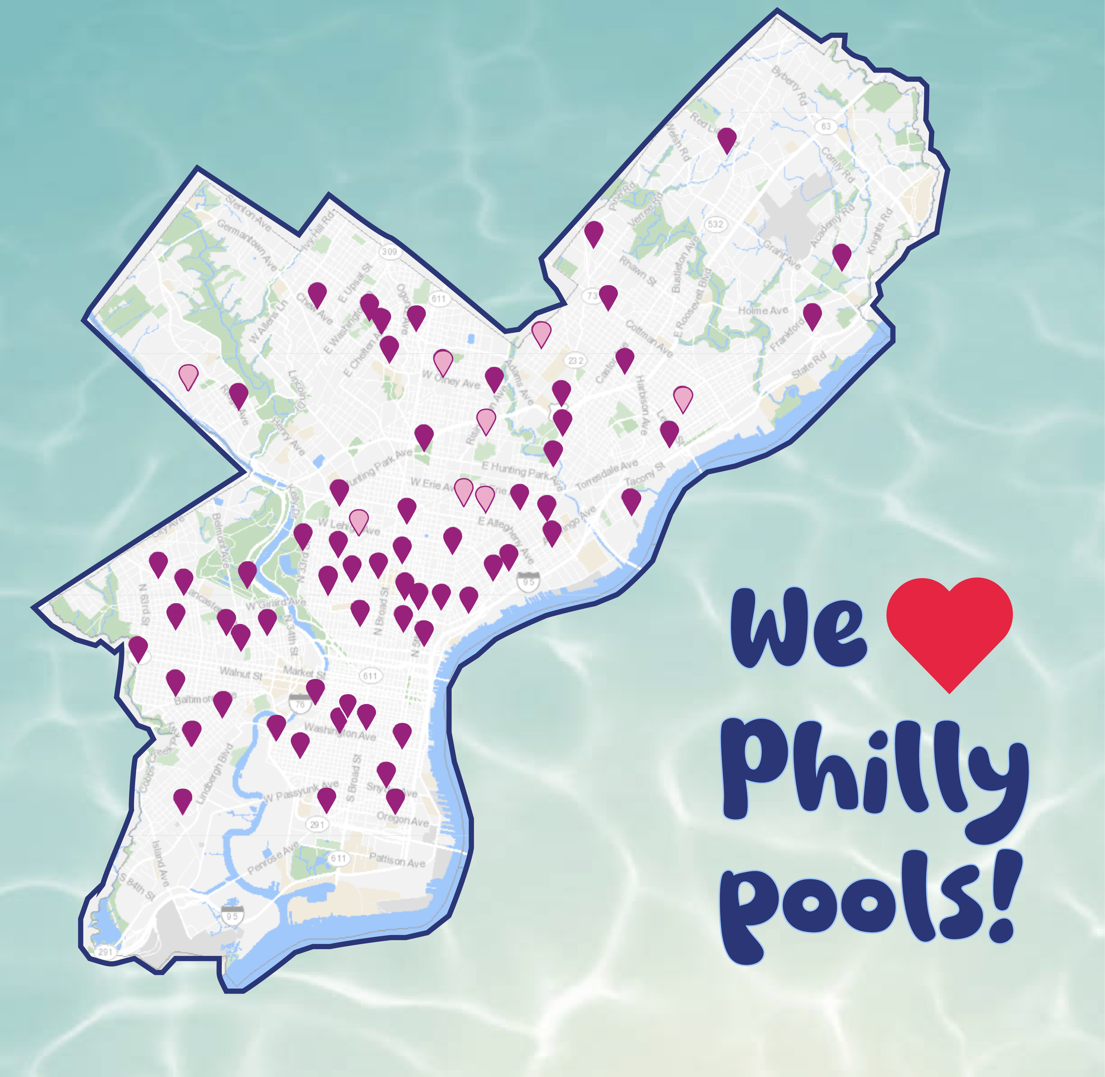 We love Philly pools image